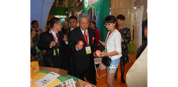 泰國(guó)前副總理、泰中文化促進(jìn)委員會(huì)主席披尼.扎祿頌巴參觀德豐展區(qū) 